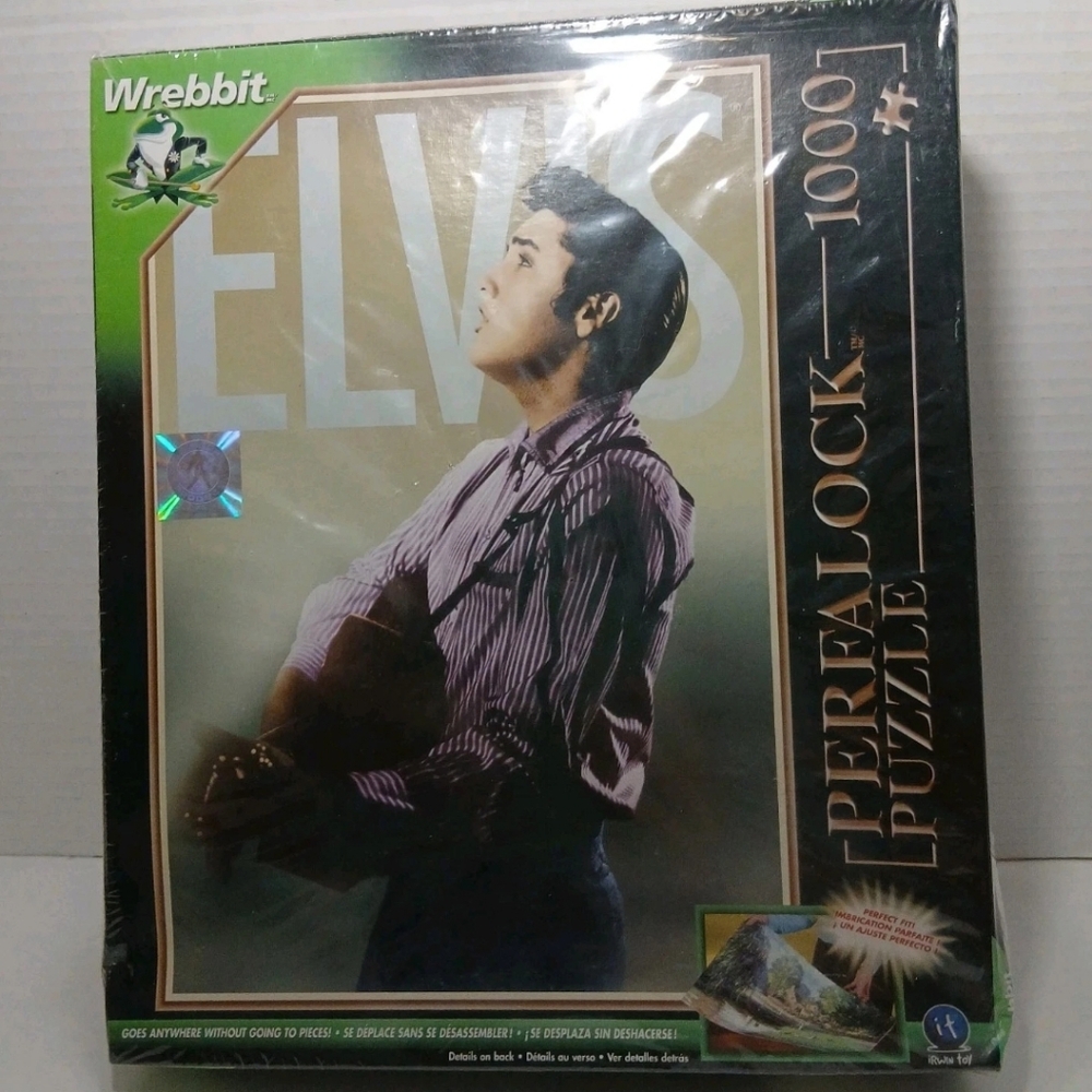 Vintage Wrebbit 1000 Pce Elvis Puzzle Perfalock Sealed Year 2002 BOX DENTED